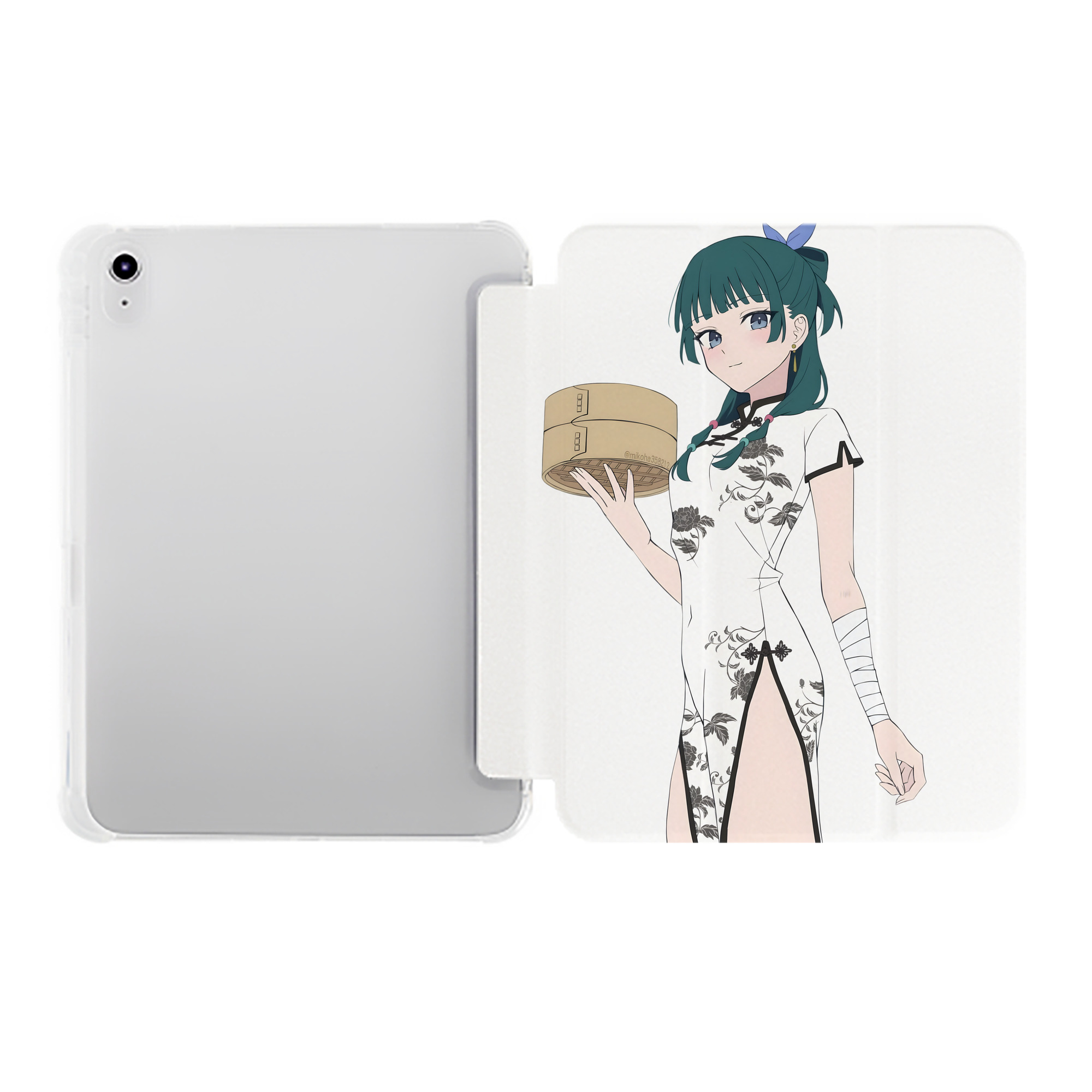 （画像用） 薬屋のひとりごと The Apothecary Diaries IPad ケース ペン収納付き 三つ折りスタンド PUレザー×シリコン 対応機種9.5/10.5/10.9インチ